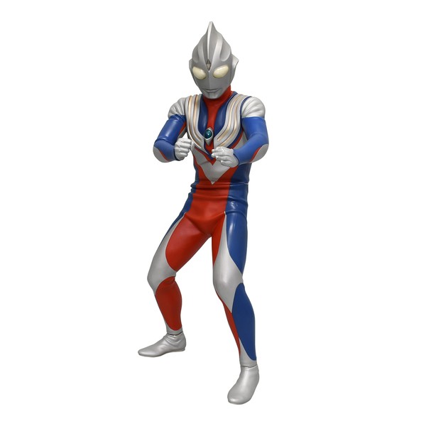 Ultraman Tiga 4571587310586 Mega Softbi Kit, Reproduction, Non-scale, Total Height: Approx. 15.7 inches (40 cm), Soft Vinyl, Unpainted, Assembly Kit, Red