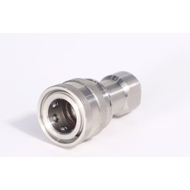 1/4" FPT x 1/4" FQD Stainless Steel Coupling Quick Disconnect Pressure with Stainless Steal Poppet and Viton Seal