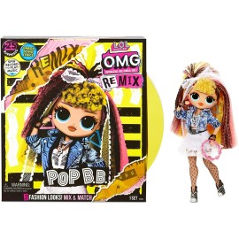 MGA Entertainment L.O.L. Surprise! O.M.G. Remix Pop B.B. Fashion Doll – 25 Surprises with Music