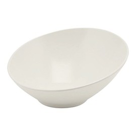 Genware NEV-MELSLB-30 Slanted Buffet Bowl, 30 cm x 29 cm x 13 cm, White Melamine