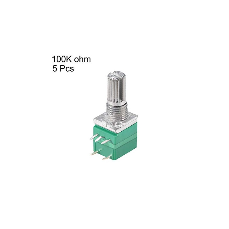 uxcell RV097NS Potentiometer B100K Ohm Variable Resistors Single Turn Rotary