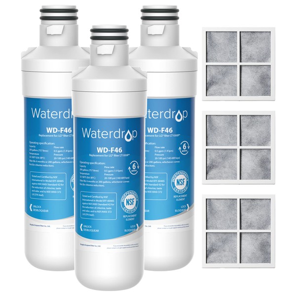 Waterdrop ADQ747935 LT1000PC Replacement for LG® LT1000P®/PC/PCS ThinQ® Refrigerator Water