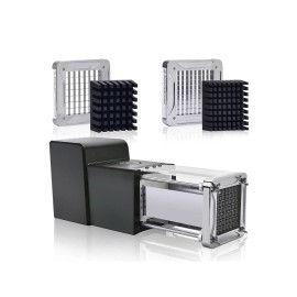 Sopito Electric French Fry Cutter, Stainless Steel Potato Cutter with 1/2 & 3/8 Blade