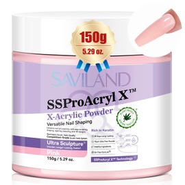 Saviland 150 g Acrylic Powder for Nails - Pink Acrylic Powder Nails - Large Volume Acrylic Powder - Ultra Smooth Acrylic Nails Acrylic Powder for Nail Extension (no nail lamp required)