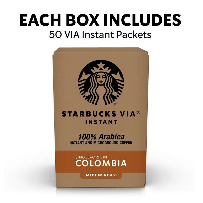 Starbucks VIA Ready Brew Colombia Coffee, 50-Count