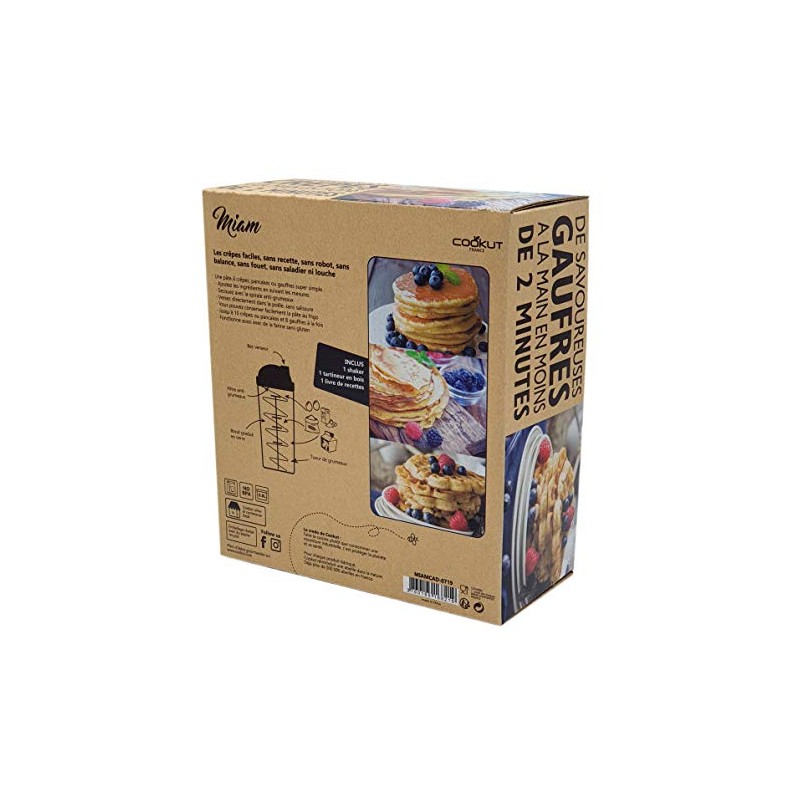 Coffret cadeau MIAM : Shaker à crêpes, pancakes et gauffres