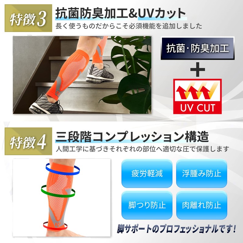 [QQOLi] [Supervised by Active Chiropractor] Calf Supporter, 3-Level Compression Compression