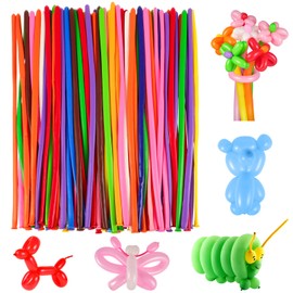 Pack of 100 Modelling Balloons, 30 cm Balloons for Animals, Long Colourful Balloons for Party, Birthday, Christmas, Weddings