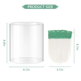 20-Pack Propane Lantern Mantles with Clear Glass Globe – U-Shape Replacement Parts for Coleman Fuel Lanterns, Perfect for Outdoor Camping