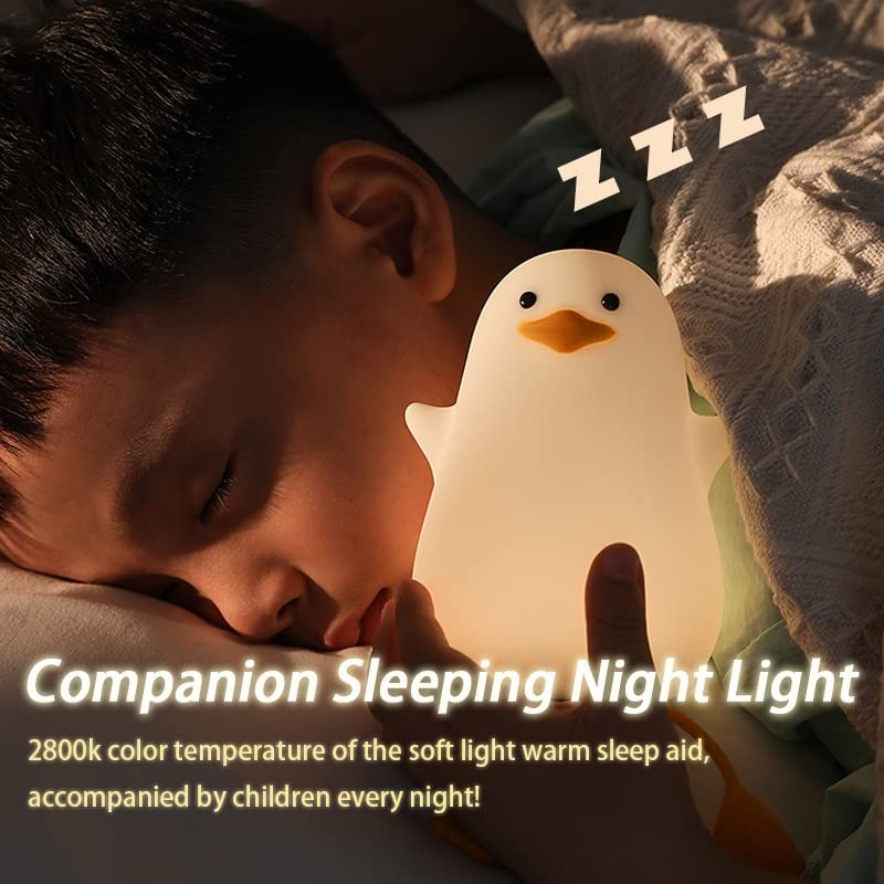 Crtivetoys Cute Seagull Night Light for Bedroom, Animal Silicone Nursery