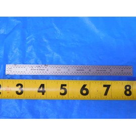 Brown & Sharpe 599-323-604 6" Tempered Steel Ruler W/Chrome Finish USA Made - MB12125BJ2
