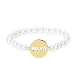 Mother's Day Gifts for Mom Bracelet Gift for Mom Mother Birthday Gifts from Daughter Son Mama Gifts for Mommy Mom Beaded Pearl Bracelets Gift