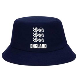 Fidra Navy Blue England Cotton 3 Lions Bucket Hat. Fast UK Post 58/59cm one Size fits All Small to XLarge. 48-72 Hour delivery