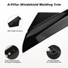 ORIVIN A-Pillar Molding Trim Windshield Set Compatible with 2011-2019 Ford