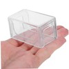 WOONEKY 3pcs Transparent Acrylic Billiard Chalk Box Portable Travel Case