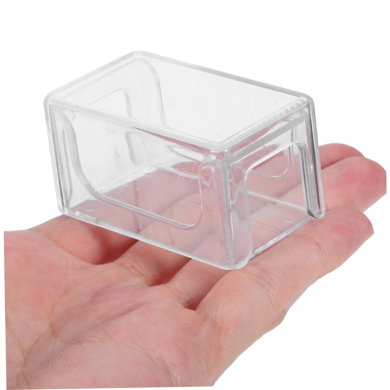 WOONEKY 3pcs Transparent Acrylic Billiard Chalk Box Portable Travel Case