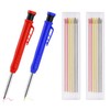 2 Pack Solid Carpenter Pencil Set for Construction with 12