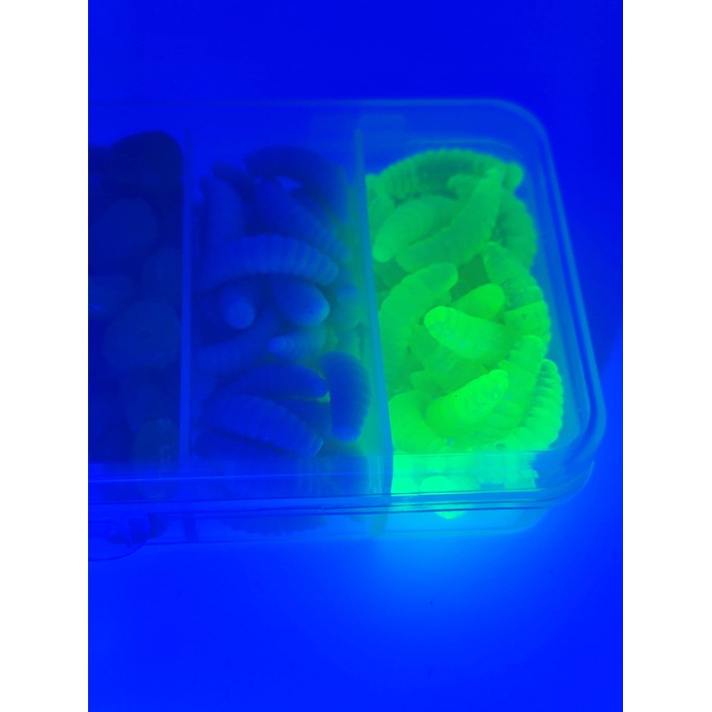 Njord Kalastus Trout Rubber Bait 150 Pieces in Tackle Box
