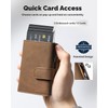 Card Holder Mens Wallet RFID Blocking Leather Minimalist Smart Pop