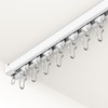 Ceiling Curtain Track White 6-9 ft Heavy Duty Ceiling/Wall Mount