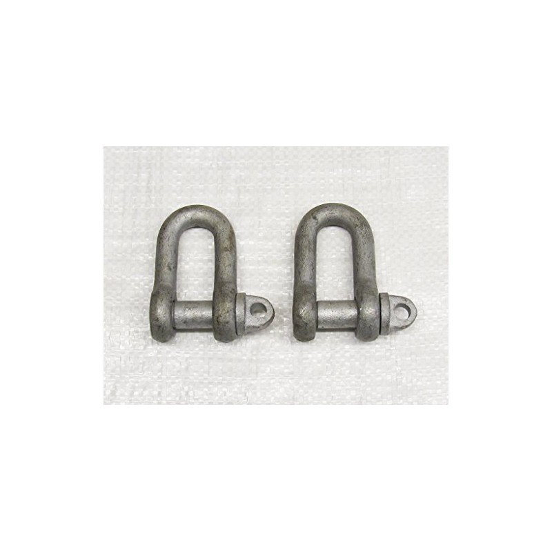 X2 1 Ton Galvanised Small Dee Shackle with Screw Pin