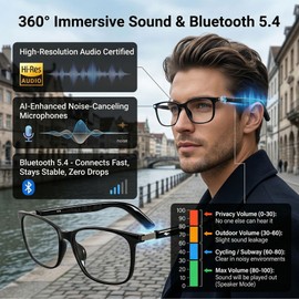 Fecoul AI Smart Translation Glasses with Speakers