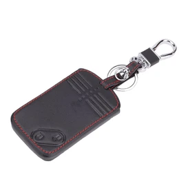 [Kinotaka] Mazda Car Leather Remote Card Key Case for Demio Axela Sports, Speed Atenza, Roadster, RX8, CX7, CX9, Atenza, MPV, Premacy, Verisa, Biante, etc. Keybolter (Black (2 Buttons)), black (2