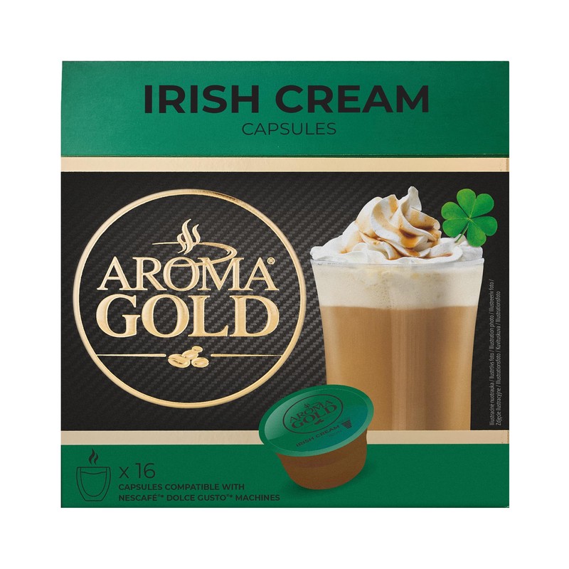 AROMA GOLD Irish Cream Coffee Pods 256g (48 Capsules) –