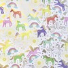 Jillson Roberts 20" x 30" Birthday Gift Wrap Paper, Unicorn