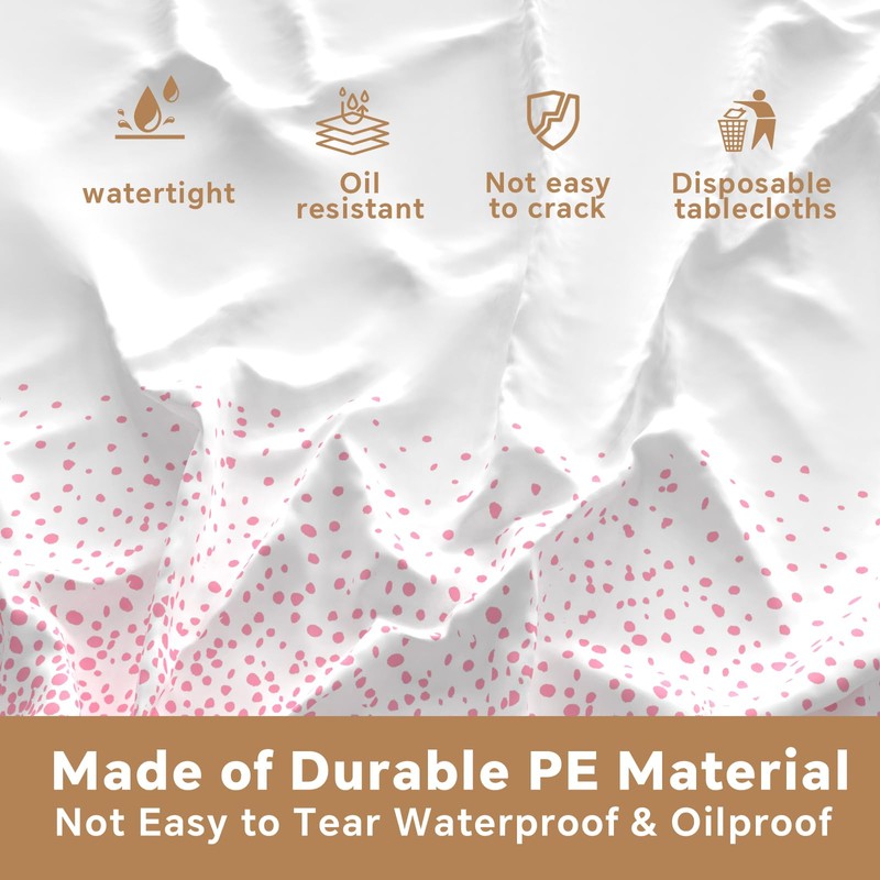 Fantastshop Plastic Tablecloths Disposable - 6 Packs 54 x 108