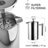 Secura French Press Coffee Maker, 304 Grade Stainless Steel Insulated