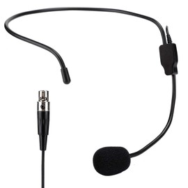 de micrófono inalámbrico, micrófono de condensador mini XLR de 3 pines, micrófono inalámbrico profesional para la cabeza, micrófono de diadema para altavoces, amplificador de voz
