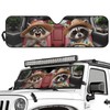 TSVAGA Windshield Sun Shade Funny Frog Car Sun Visor Compatible