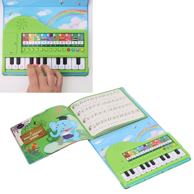 Piano Toy Book Educational Recording Function Kids Gift Toddler Musical