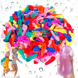 500 PCS Self Sealing Water Bombs Water Balloons, Colorful Water Bombs, Latex Biodegradable Balloons, Summer Fun, Beach, Pool Parties, Family Gatherings, for Kid& Adults