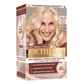 L'Oréal Paris Excellence Age Perfect Nudes, 10.13 Natural Very Light Blonde | No Ammonia, Up To 100% Grey Coverage, Long-Lasting Colour, Mature Hair, Strengthens Hair with Mirco-Keratin