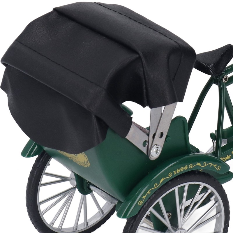 Rickshaw Model Retro Design Decorative Interesting Alloy 3 Wheel Rickshaw