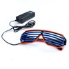 PINFOX Glow Shutter Neon Rave Glasses El Wire Flashing LED