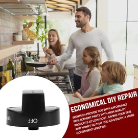 Seentech W10339442 Whirlpool Stove Knobs Cooktop Surface Burner Control Knobs Black Compatible with Whirlpool Gas Range/Stove/Oven - Repalces: W10339442, WPW10339442VP, 2311008, AP6019877 (2 Pack)