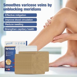 Parches para varices (36 unidades): Alivio profesional para varices en las piernas. Remedio natural para arañas vasculares. Fortalece la salud capilar y mejora la circulación sanguínea.