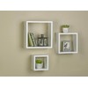 MELANNCO Square Floating Wall Mount Cube Shelves - Set of