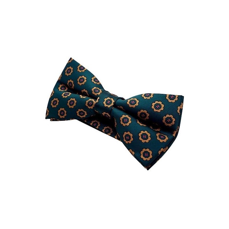 Bowties.jp bd465 Green Flower Emblem Bow Tie Bowtie Simple Installation