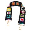Framendino, Crochet Flower Purse Straps Replacement Crossbody for Handbags Black