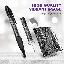 Beautiful and comfortable Set of 2 Matching Pens - Glasgow Scotland Urban Street Map #13261