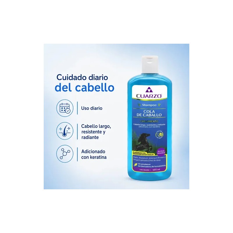 Shampoo Cola De Caballo Y Keratina Crecimiento Capilar 550 ml