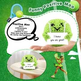 ZLSPTK Positive Crochet Animals Volleyball Emotional Support Plush Crochet Funny Gift for Women Friends Birthday Emotional Support Doll Knitting Toy Motivational Crochet Accessories Desk Room Decor