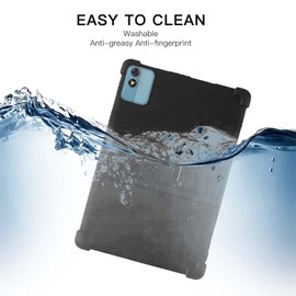 Case for Relndoo T901 Tablet 10.1 inch,Soft Silicone Protector Cover,Kids Friendly,Adjustable Stand Tablet Cover,4 Corners Thicken Shockproof,Black