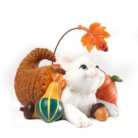 Enesco 4027983 Charming Purrsonalities Plenty Thankful for You Figurine, 3.125-Inch