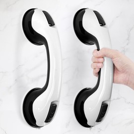 ACWOO Grab Handles for Seniors, 2 Piece Shower Handle, Suction Cup, Shower Handle with Bathtub Handle, Support Handle, Shower No Drilling, Bath, Bath, Shower, Safety Handles for Seniors and Children