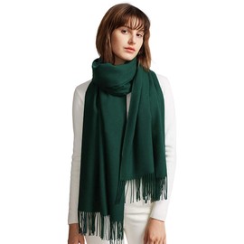 MaaMgic Scarves for Women Pashmina Shawl Wrap Wedding Party Blanket Girls Large Soft Scarves,01 Dark Green 2